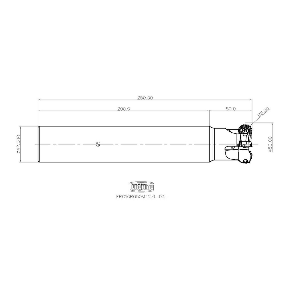 Tungaloy Indexable Boring Bar: S25RMCLNR12, 32.00 mm Min Bore, Right Hand, 25.00 mm Shank Dia, 95 deg Lead, Steel (Shank) - 6806026