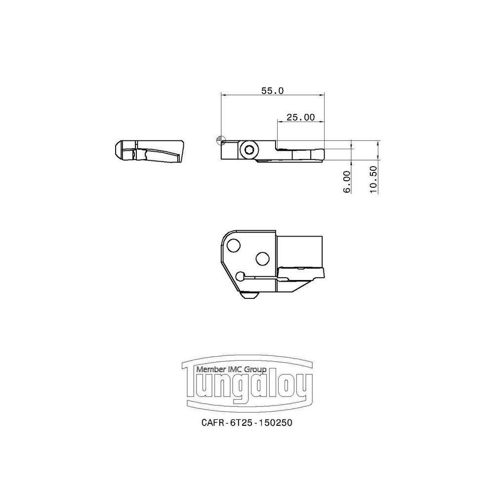 Tungaloy Indexable Boring Bar: A24-ACLNL4-D32, 2.0000" Min Bore, Left Hand, 95 deg Lead, Steel (Shank) - 6864799