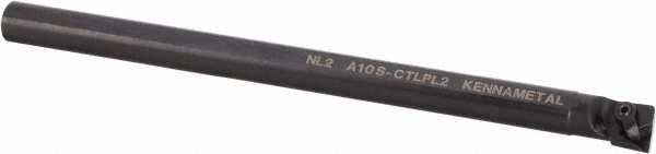 Kennametal Indexable Boring Bar: A10SCTLPL2, 19.56 mm Min Bore, Left Hand, 15.88 mm Shank Dia, -5 deg Lead, Steel - 3994022