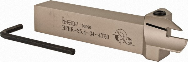 Iscar Indexable Grooving Toolholder: HFHR 25.4-29-4T12, External, Right Hand, 1.34" Max Workpiece Dia - 2500197