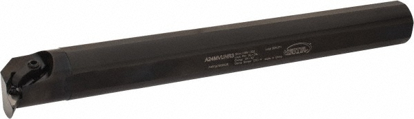 Kennametal Indexable Boring Bar: A20MVUNL3, 43.31 mm Min Bore, Left Hand, 31.75 mm Shank Dia, -3 deg Lead, Steel - 1096468