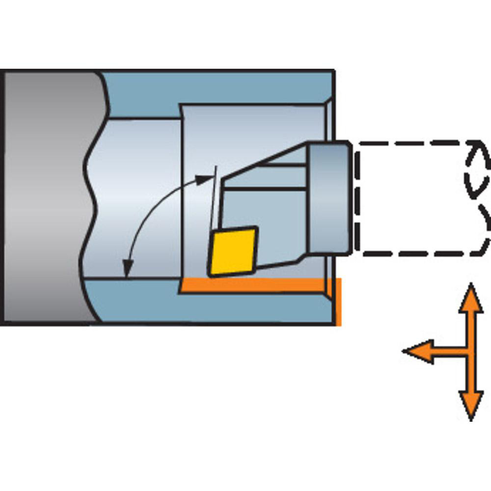 Sandvik Coromant Modular Turning & Profiling Head: Size 32, 32 mm Head Length, Internal, Right Hand - 5746686