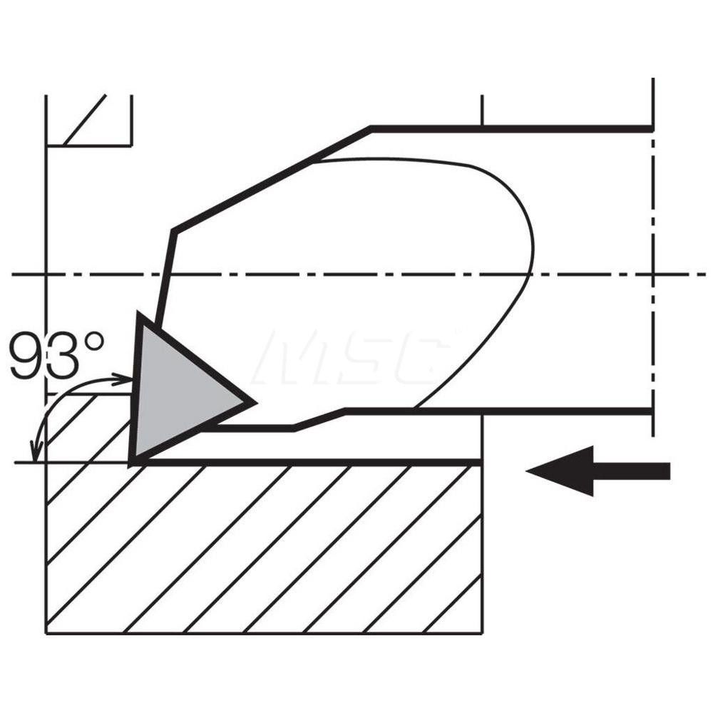 Kyocera Indexable Boring Bar: S16RCTUPR3, 1.3500" Min Bore, Right Hand, 3 deg Lead, Steel - THC89251