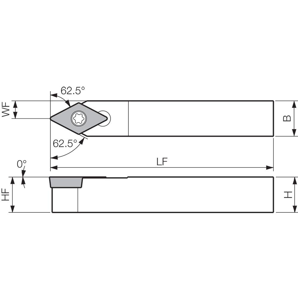 Kyocera Indexable Turning Toolholder: SDNCN6-3JX - THC89698