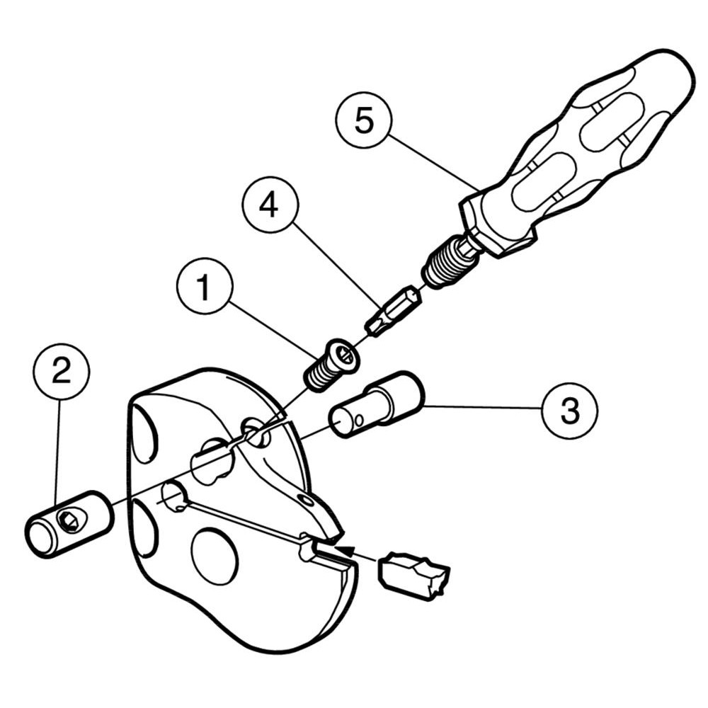 Sandvik Coromant Modular Grooving Head: Right Hand, Cutting Head, System Size 25, Uses QI-N Size G Inserts - 8222620
