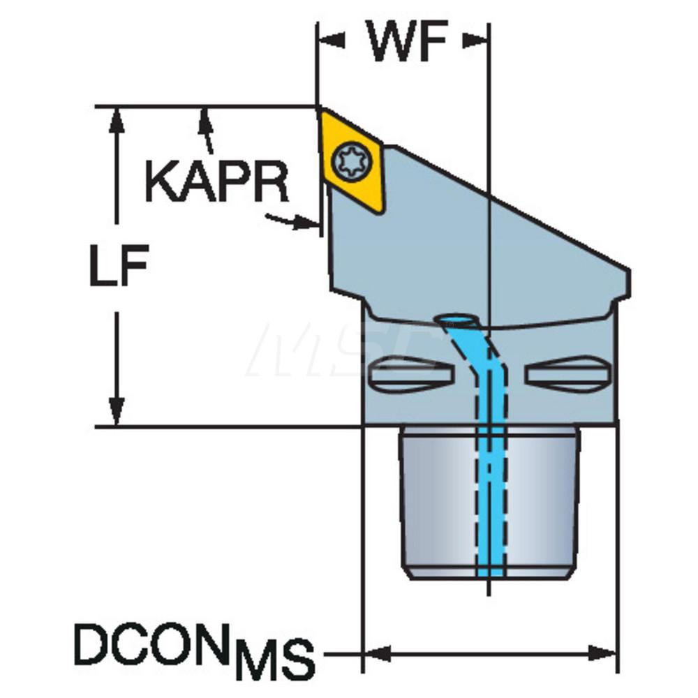 Sandvik Coromant Modular Turning & Profiling Head: Size C6, 65 mm Head Length, Right Hand - 5729315
