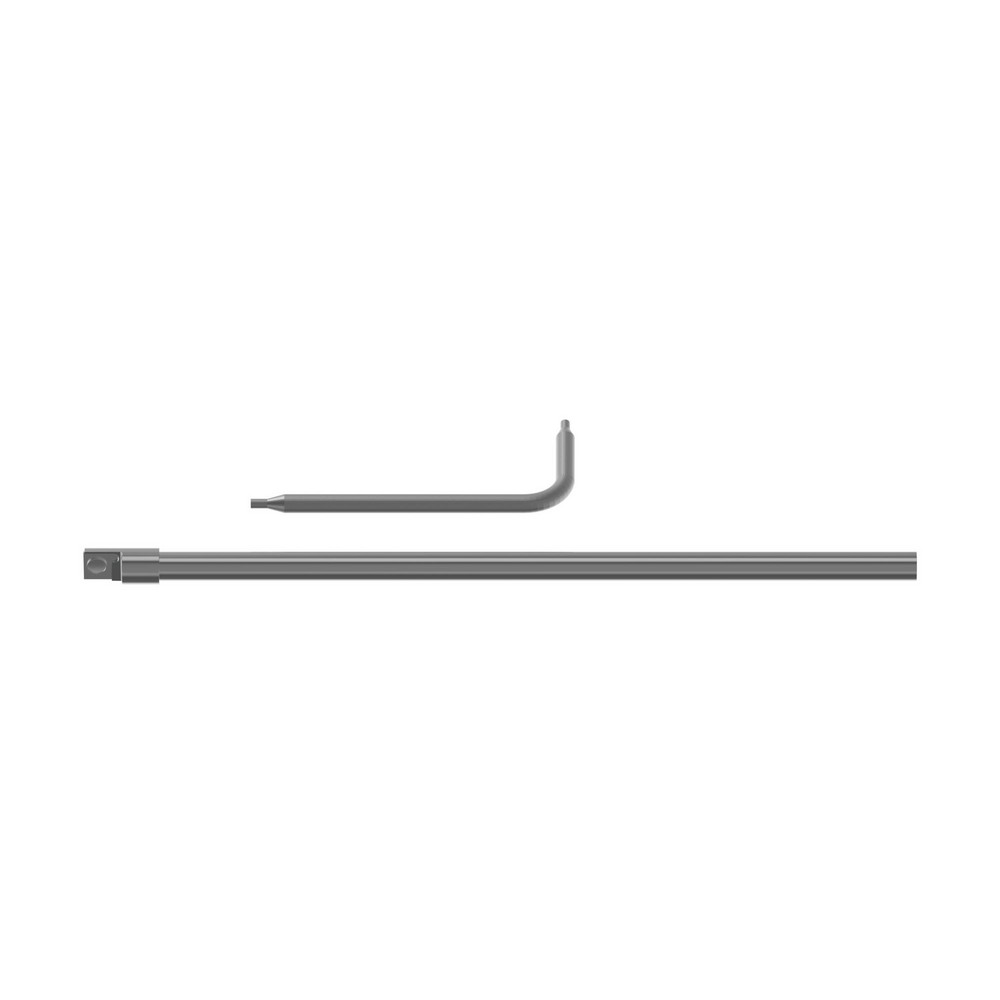 Kennametal Indexable Boring Bar: E03HSCLDR12, 0.2240" Min Bore, Right Hand, 5 deg Lead, Solid Carbide (Shank) & Steel (Head) - 1271038