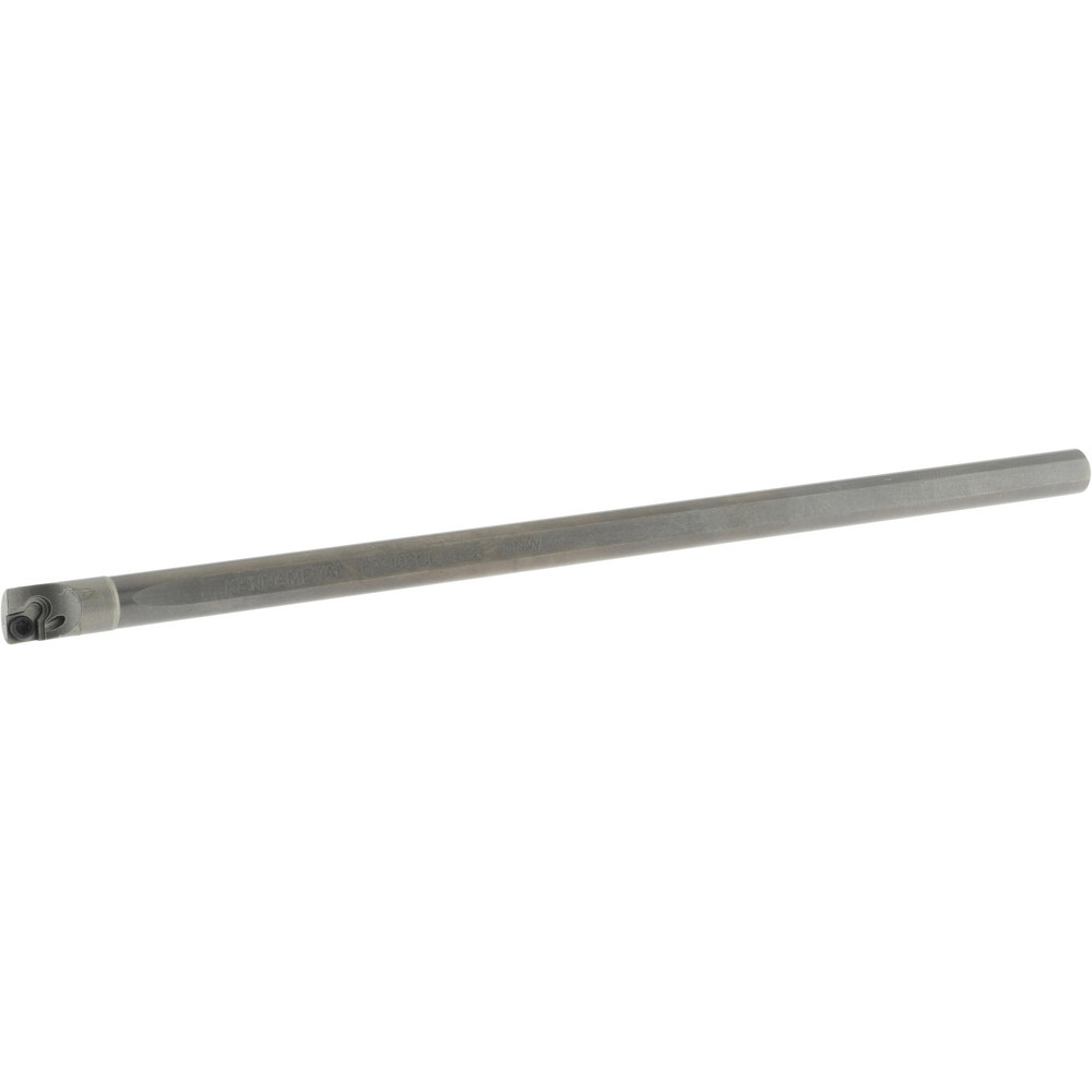 Kennametal Indexable Boring Bar: E03HSCLDR12, 0.2240" Min Bore, Right Hand, 5 deg Lead, Solid Carbide (Shank) & Steel (Head) - 1271038