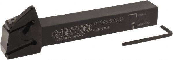 Iscar Indexable Grooving Toolholder:  GEHIMR 12.7-14, 0.0750" Max Groove Width - 2801192