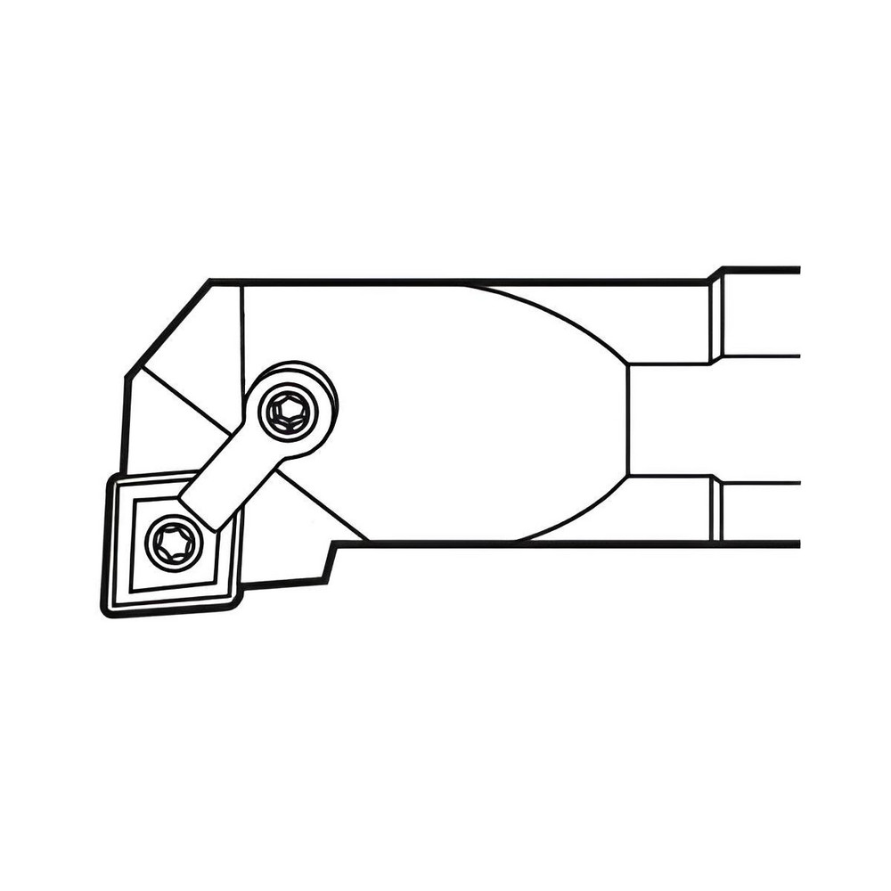 Seco Indexable Boring Bar: A32-MCLNL-5, 2.5620" Min Bore, Left Hand, 95 deg Lead, Steel - 00012114