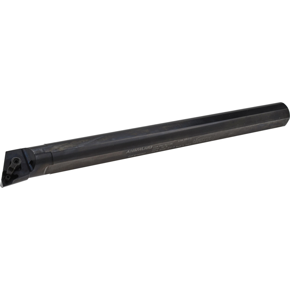 Hertel Indexable Boring Bar: A16MWLNR3 1", 1.2000" Min Bore, Right Hand, -5 deg Lead, Steel - 7000027