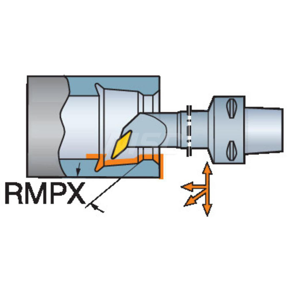 Sandvik Coromant Modular Turning & Profiling Head: Size C6, 120 mm Head Length, Internal, Right Hand - 6404603