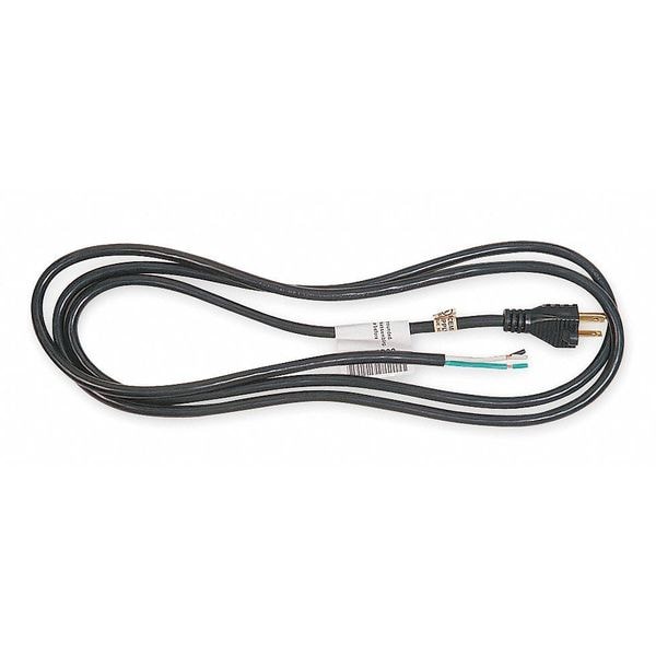 Power First Power Cord, 5-15P, SJT, 8 ft., Blk, 15A, 14/3 - 1FD92