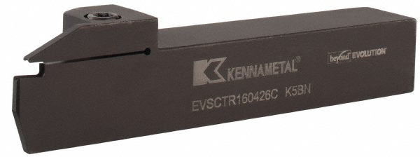 Widia Indexable Grooving-Cutoff Toolholder: WGCSMR160426C, 0.1575 to 0.158" Groove Width, 1.024" Max Depth of Cut, Right Hand - 6461929