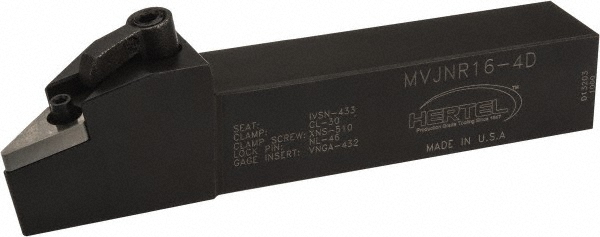 Kennametal Indexable Turning Toolholder: MVJNR164C, Clamp & Screw - 1096290