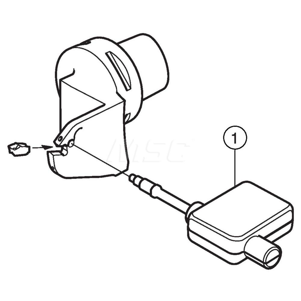 Sandvik Coromant Modular Grooving Head: Left Hand, Blade Holder Head, C5 System Size - 7602798