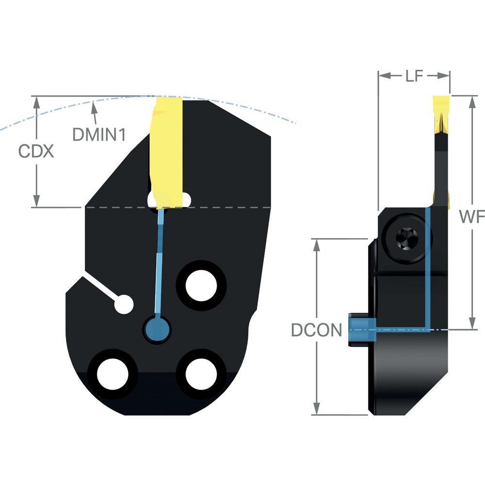 Sandvik Coromant Modular Grooving Cutting Unit Heads: 32, 0.9055, 23.00, 0.1570 - 8352949