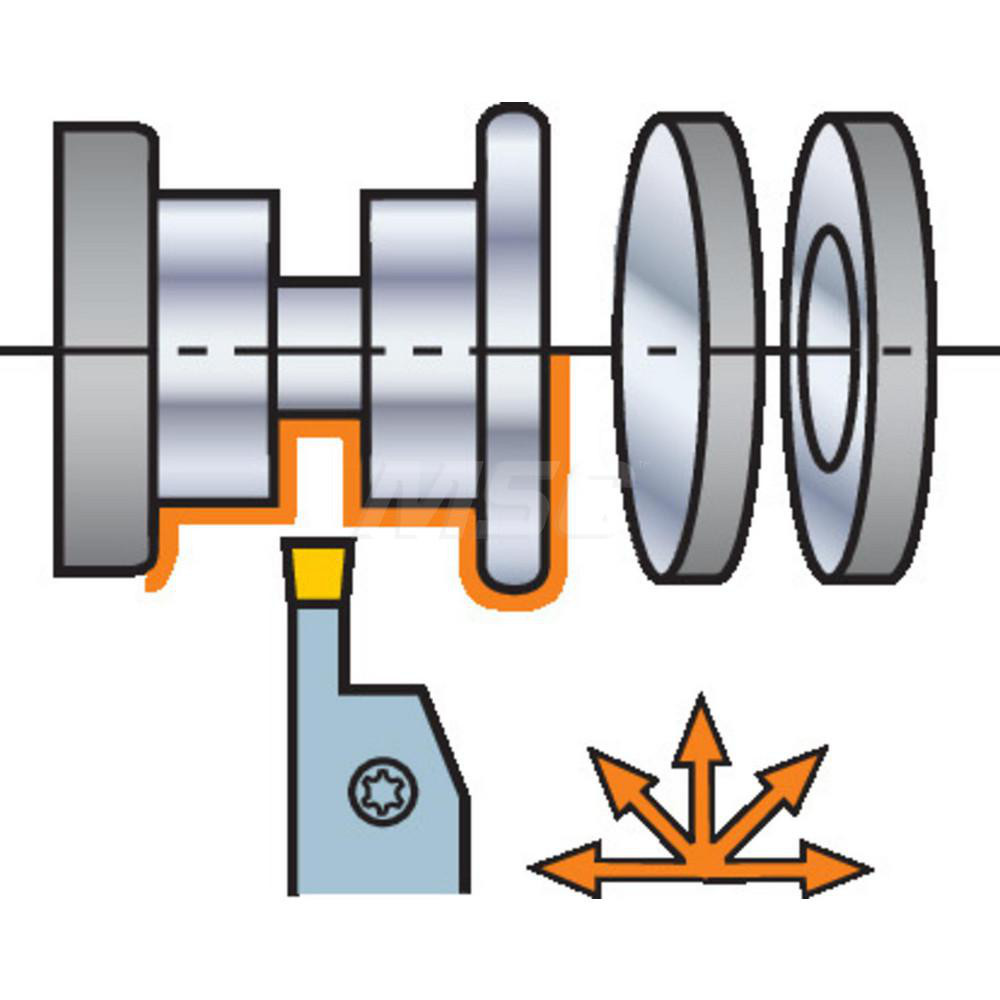 Sandvik Coromant Indexable Grooving Toolholder: QD-RFE0750-16A, External, Right Hand - 6427600