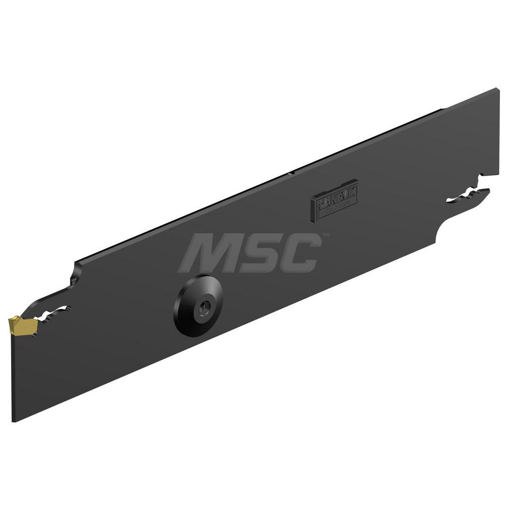 Sandvik Coromant Indexable Cut-Off Blades; End Type: Double; Cutting Direction: Right Hand; Hand: Right Hand; Blade Height (mm): 25.90; Blade Height (Decimal Inch): 1.0197; Blade Width (Decimal Inch): 0.0984; Blade Width (mm): 2.50; Blade Overall Length (Decimal Inch): 4.3307; Blade Overall Length (mm): 110.00 - 6427718