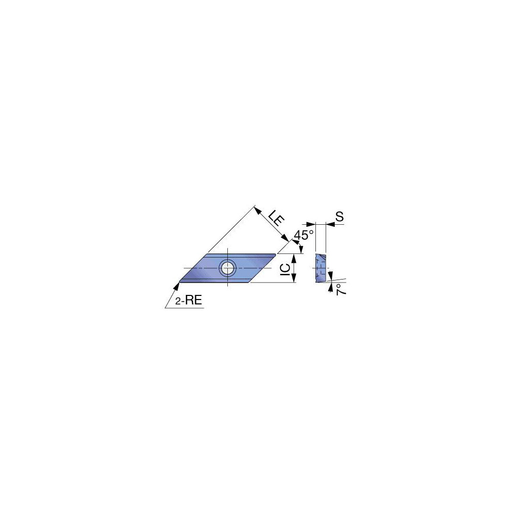 Tungaloy Indexable Grooving-Cutoff Toolholder: JCTEL10X2T16-CHP, 0.059 to 0.098" Groove Width, 0.63" Max Depth of Cut, Left Hand - 6776508