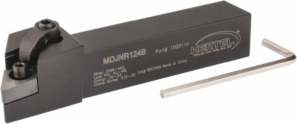 Kennametal Indexable Turning Toolholder: MDJNL124B, Clamp & Screw - 1096253