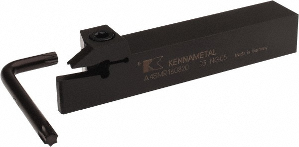 Kennametal Indexable Grooving-Cutoff Toolholder: A4SMR160520, 5 mm Min Groove Width, 20 mm Max Depth of Cut, Right Hand - 1953329