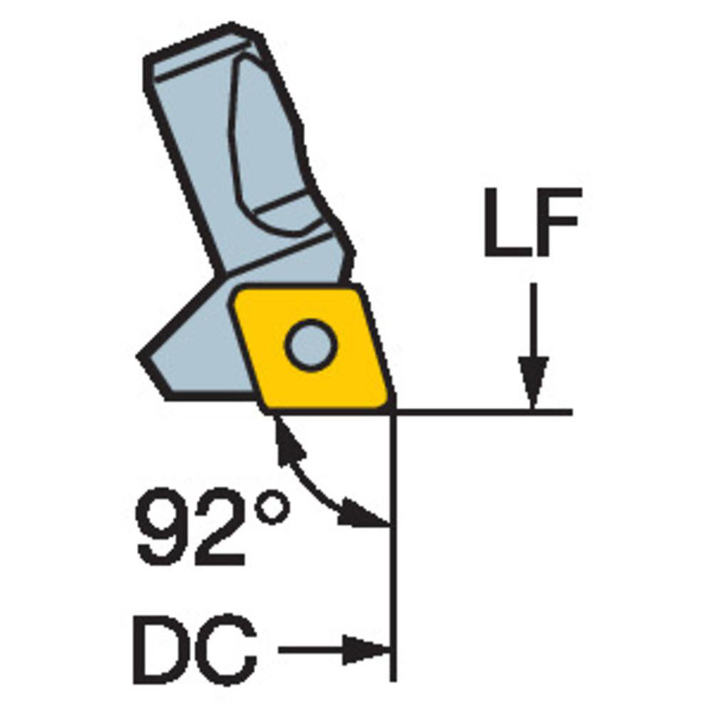 Sandvik Coromant Indexable Boring Cartridge: Right Hand, 1.9291" Min Dia - 5759606