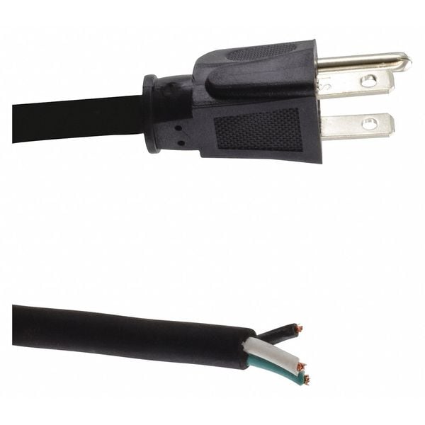 Zoro Select Power Cord, 5-15P, SJO, 6 ft., Blk, 13A, 16/3 - E3606