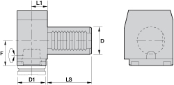 Kennametal Modular Turning & Profiling Head: Size KM63, 68 mm Head Length, External, Left Hand - 2265301