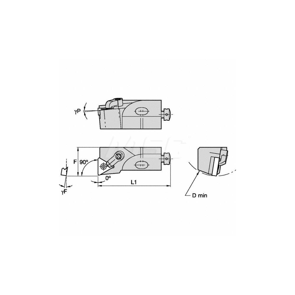 Kennametal Modular Turning & Profiling Head: Size KM63, 68 mm Head Length, External, Left Hand - 2265301