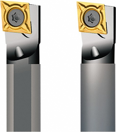 Kyocera Indexable Boring Bar: E10NSDQCR0713A, 13.00 mm Min Bore, Right Hand, 10.00 mm Shank Dia, 17.5 deg Lead, Solid Carbide - THC13902