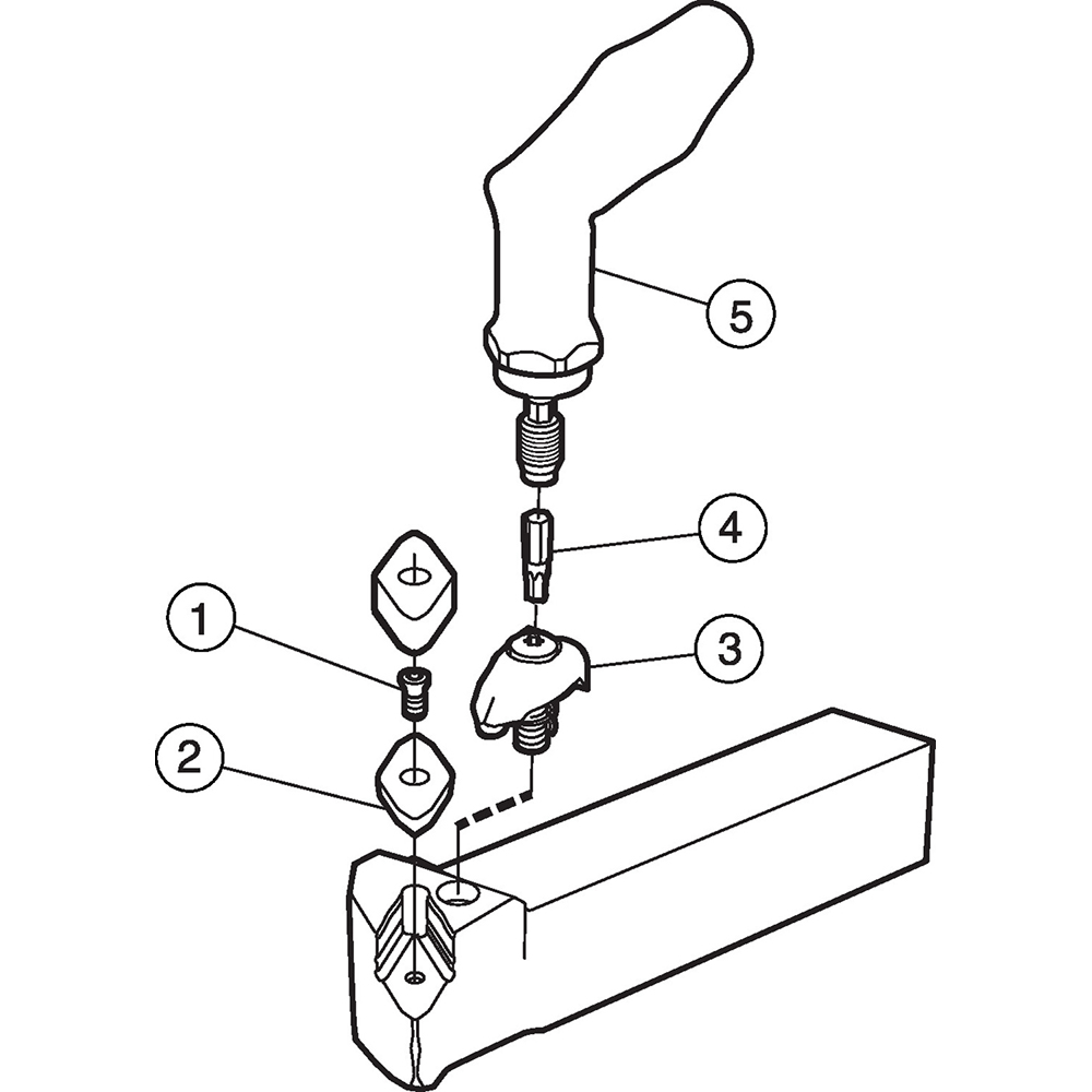 Sandvik Coromant Indexable Turning Toolholder: CP-25BR-16-12, Clamp - 8233940