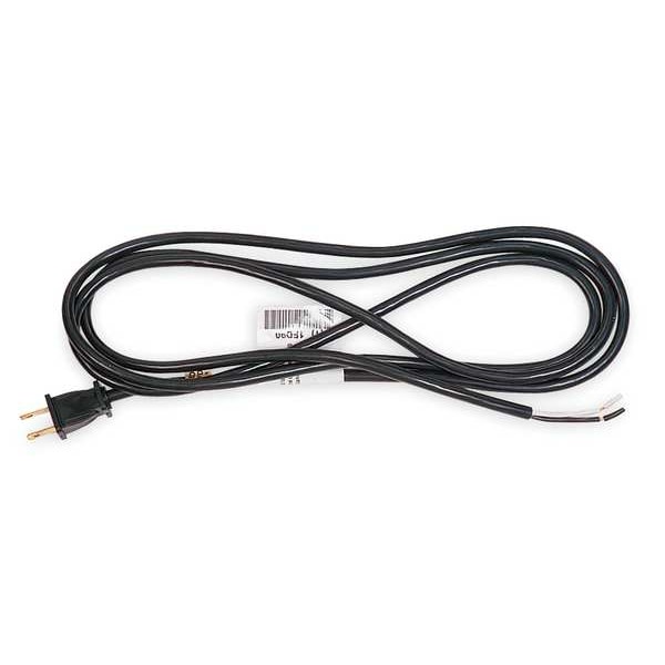 Power First Power Cord, 1-15P, SJT, 8 ft., Blk, 10A, 18/2 - 1FD84