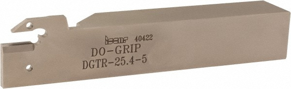 Iscar Indexable Grooving-Cutoff Toolholder: DGTR 10B-2D30, 1.9 to 2.5 mm Groove Width, 15 mm Max Depth of Cut, Right Hand - 2301386