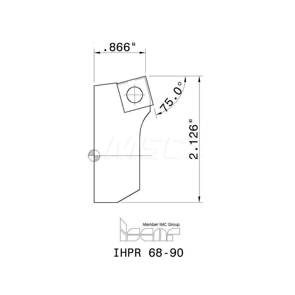Iscar Indexable Boring Cartridge: Series ItsBore, Right Hand, 2.6772" Min Dia - 4550325