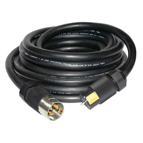 Hubbell Wiring Device-Kellems Temporary Power Cord, 50A, 50 ft, 3 Poles - TPC50