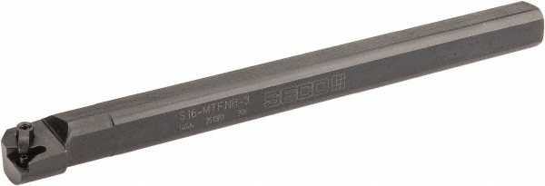 Dorian Tool Indexable Boring Bar: S16T-MTFNR-3, 1.2800" Min Bore, Right Hand, 0 deg Lead - 73310155154