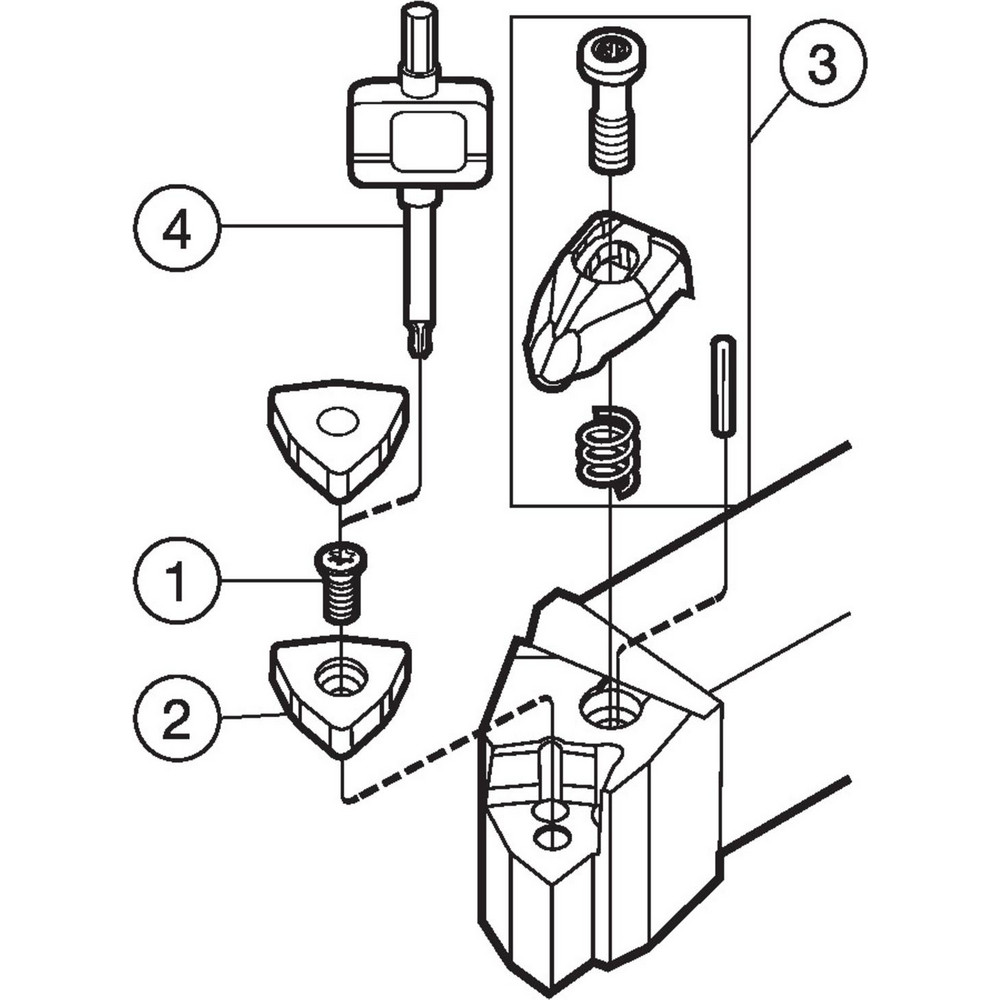 Sandvik Coromant Indexable Turning Toolholder: DTGNL123B, Wedge - 5731917