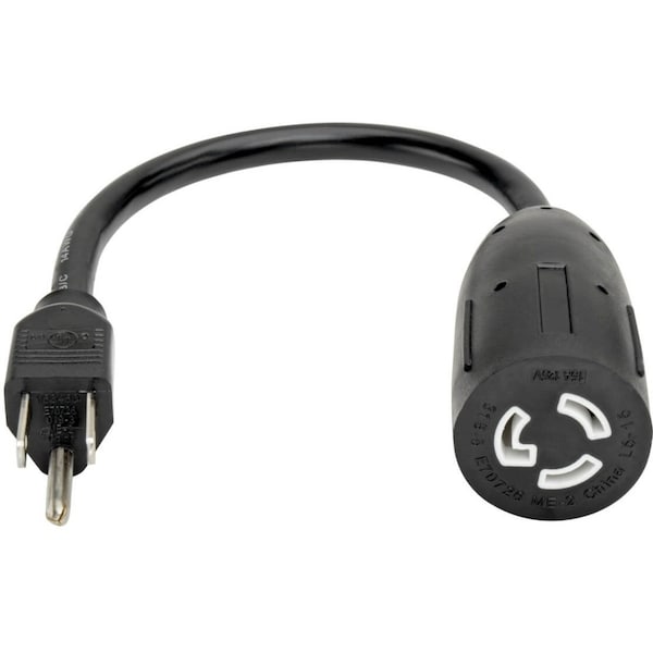 Tripp Lite Power Cord, HD, 5-15P-L5-15R, 15A, 14AWG, 1ft - P023-001