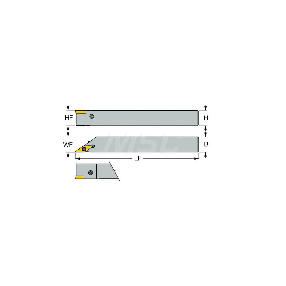 Iscar Indexable Turning Toolholder: PVACR1010M11S, 35.0 deg Lead Angle, Clamp - 3602201