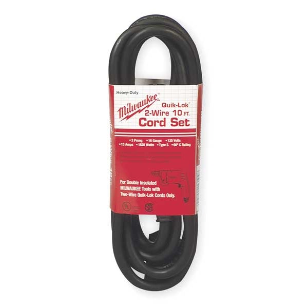 Milwaukee Tool 10' 2-Wire QUIK-LOK W/Twist Lock Plug Cord - 48-76-5110