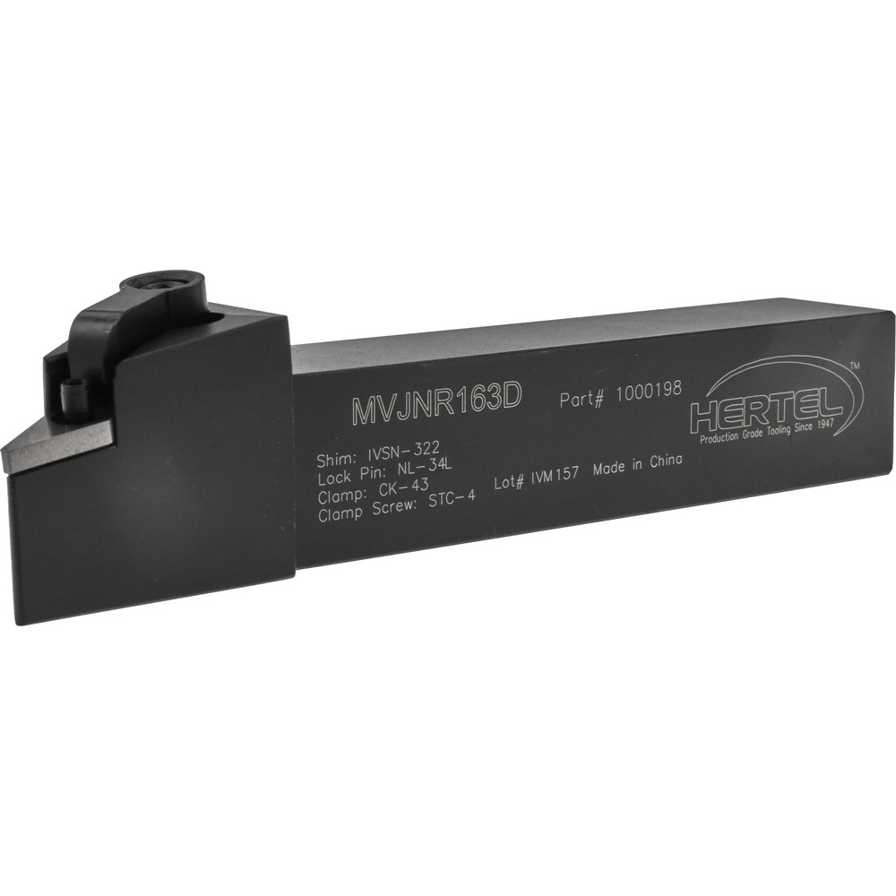 Hertel Indexable Turning Toolholder: MVJNL164D 1" SHANK, Clamp & Screw - 1000197