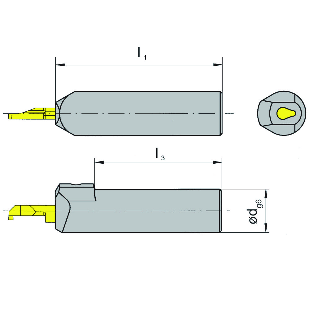HORN Indexable Turning Toolholder: B105.0010.9.01, Screw & Clamp - B1050010901