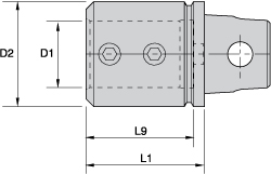 Kennametal Modular Turning & Profiling Head: Size KM32, 40 mm Head Length, External, Right Hand - 1023280
