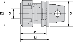 Kennametal Modular Turning & Profiling Head: Size KM32, 40 mm Head Length, External, Right Hand - 1023280