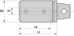 Kennametal Modular Turning & Profiling Head: Size KM32, 40 mm Head Length, External, Right Hand - 1023280