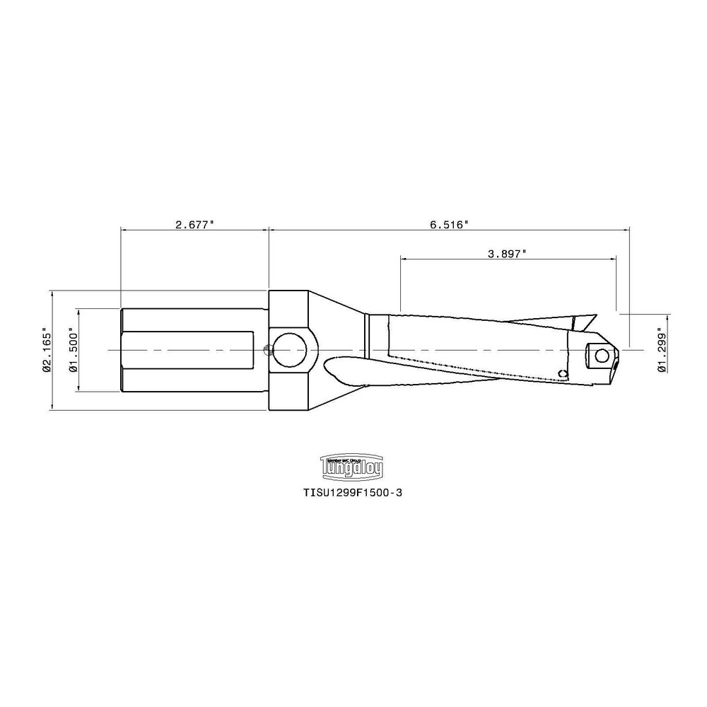 Tungaloy Indexable Boring Bar: A16-ATFNR3-D20, 1.2500" Min Bore, Right Hand, 91 deg Lead, Steel (Shank) - 6864469