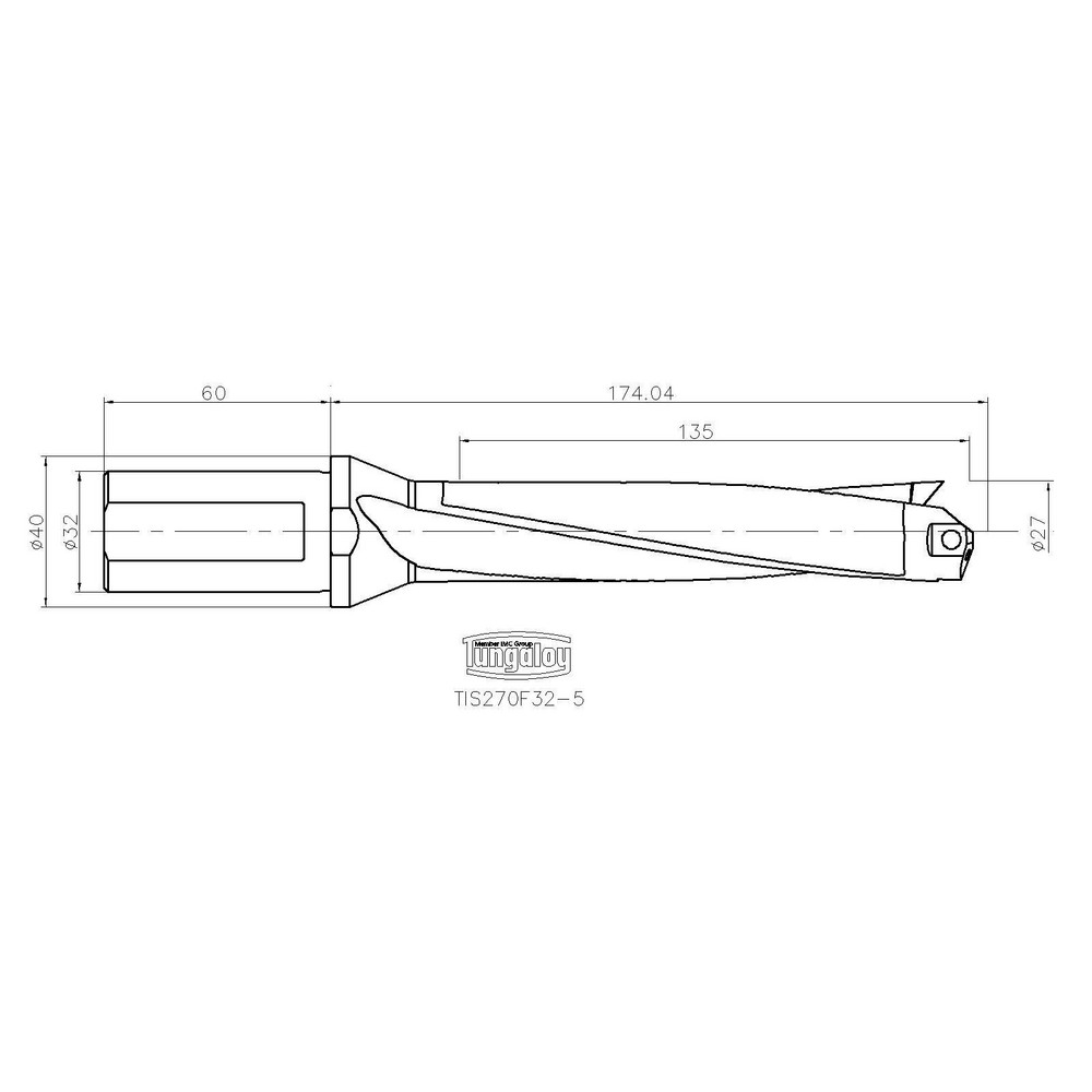 Tungaloy Indexable Boring Bar: A16-ATFNR3-D20, 1.2500" Min Bore, Right Hand, 91 deg Lead, Steel (Shank) - 6864469
