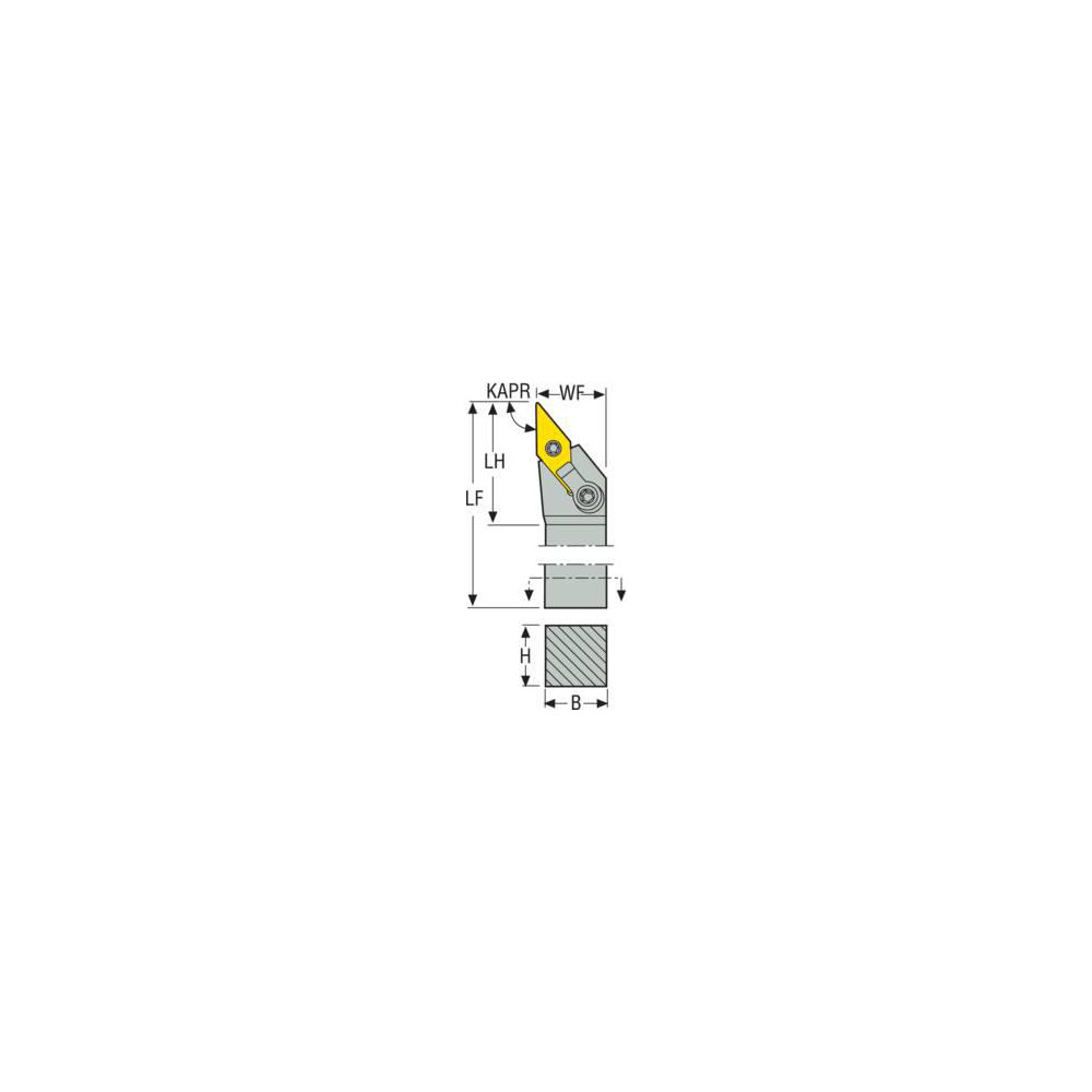 Seco Indexable Turning Toolholder: MVJNR-16-4D, Clamp - 00012879