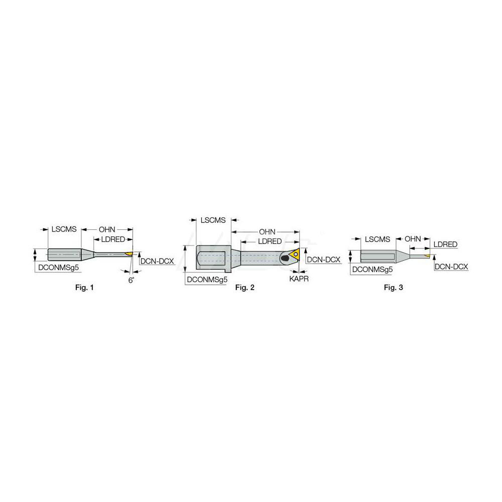 Iscar Indexable Boring Bar: IHAXF8-10/8, 8.00 mm Min Bore, 8.00 mm Shank Dia, 3 deg Lead - 4550702